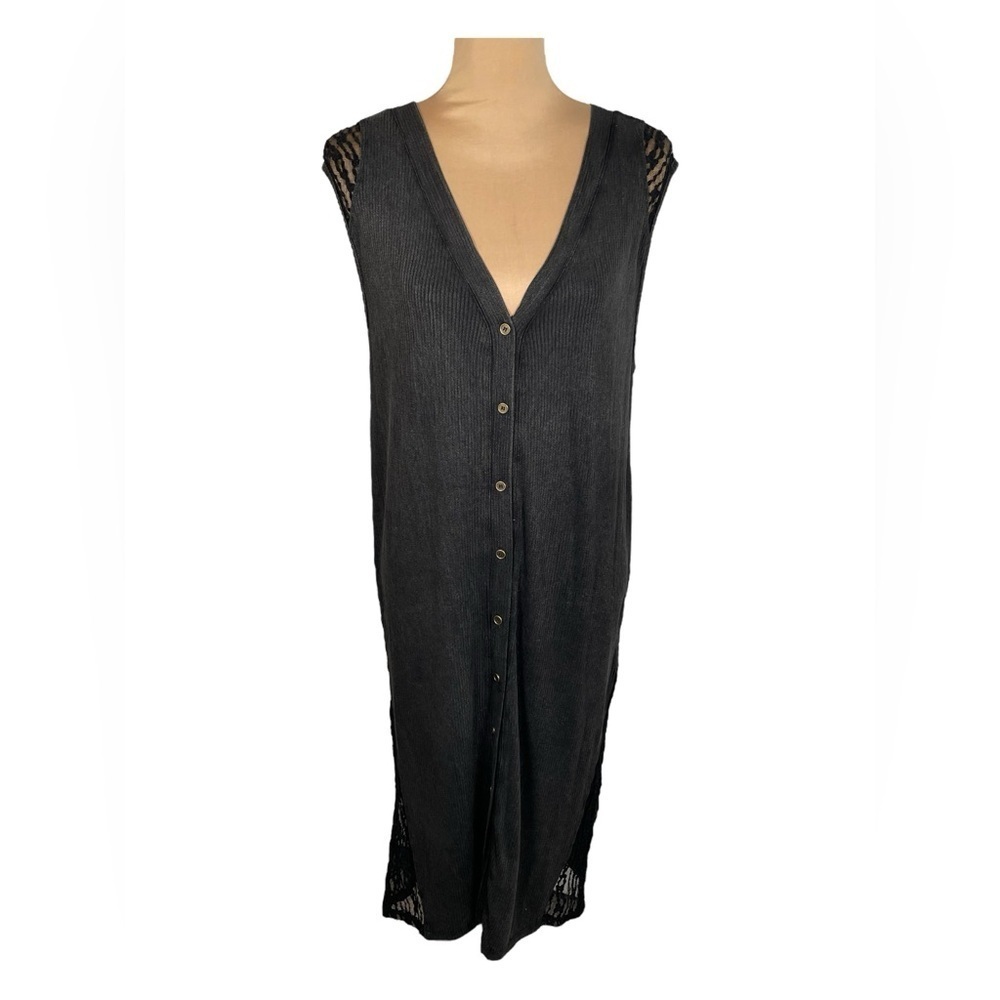 POL Black Long Knit Cardigan